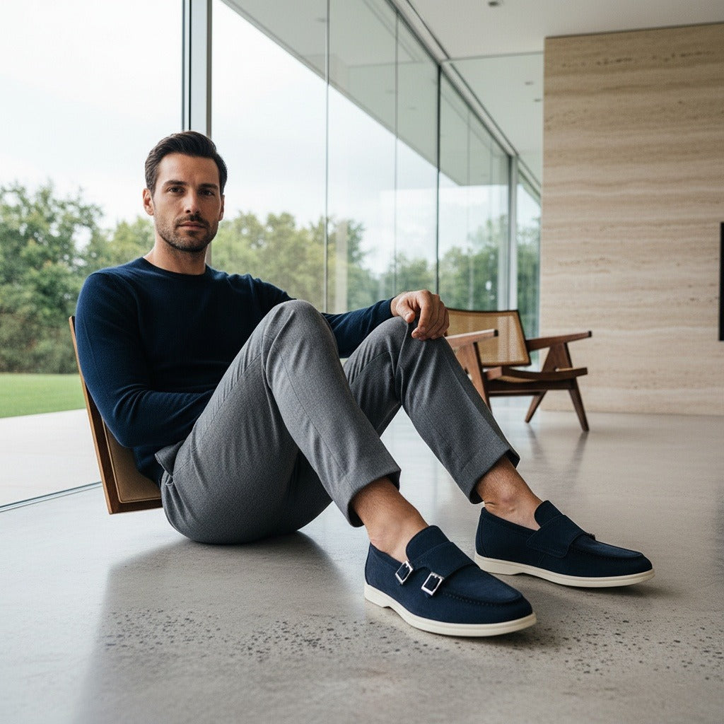 Double Buckle Loafers