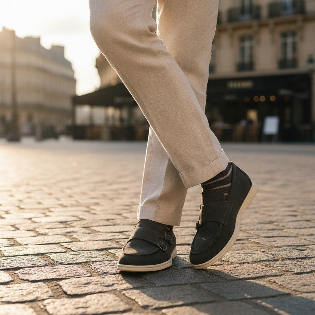 Double Buckle Loafers