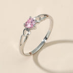 Rosalie Heart Zirconia White Gold Ring