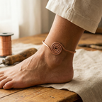 Lucia | Hand-Coiled Copper Spiral Anklet