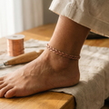 Faye | Woven Braid Copper Anklet