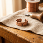 Farrah | Wide Magnetic Copper Band Ring