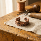 Selena | Hand-Engraved Floral Copper Ring