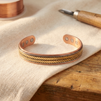 Daisy | Chevron-Braided Copper Rail Cuff Bracelet