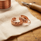 Zara | Hand-Engraved Copper Star Earrings