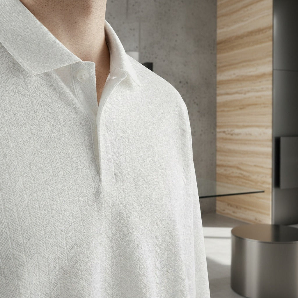 Long Sleeve Textured Shirt