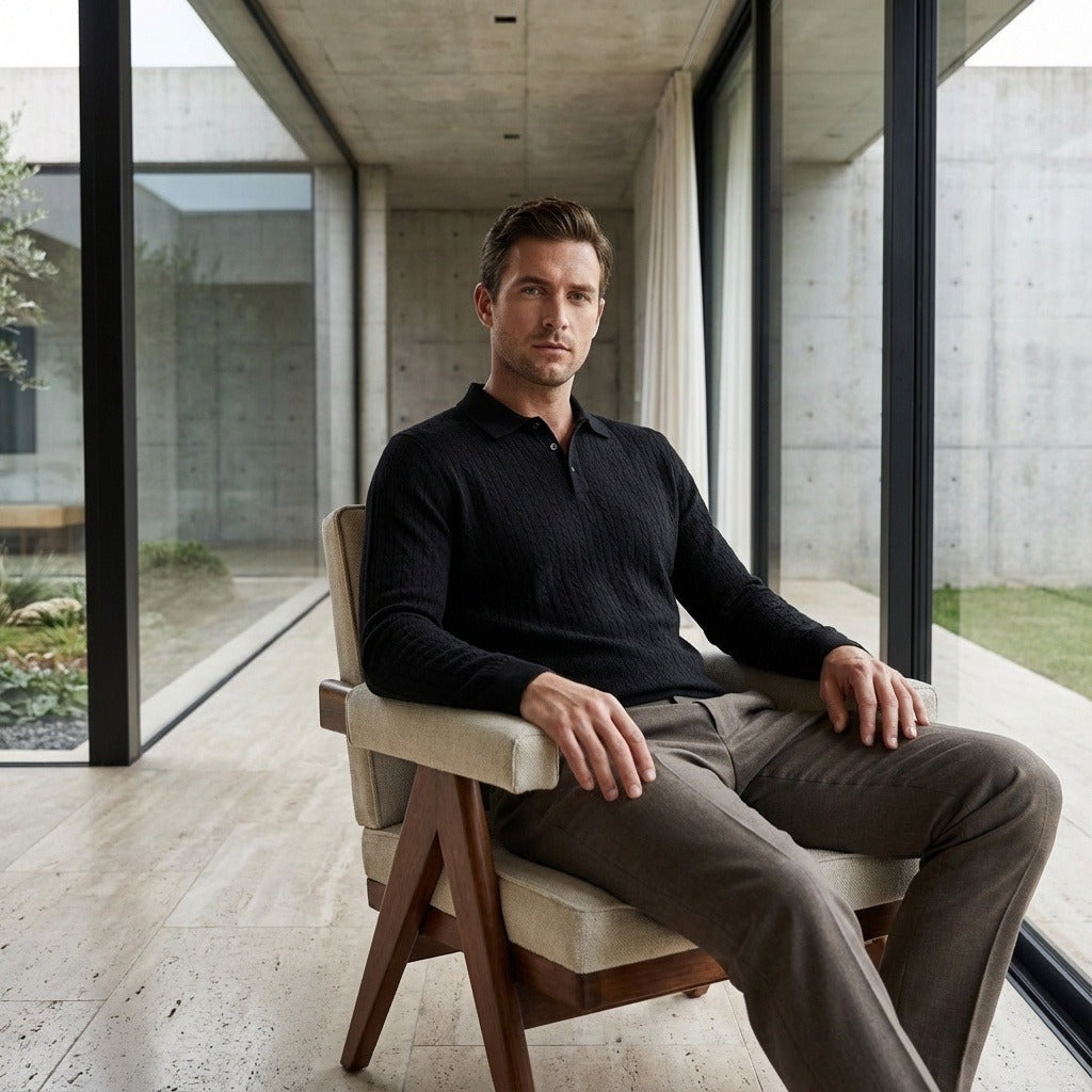 Long Sleeve Textured Shirt