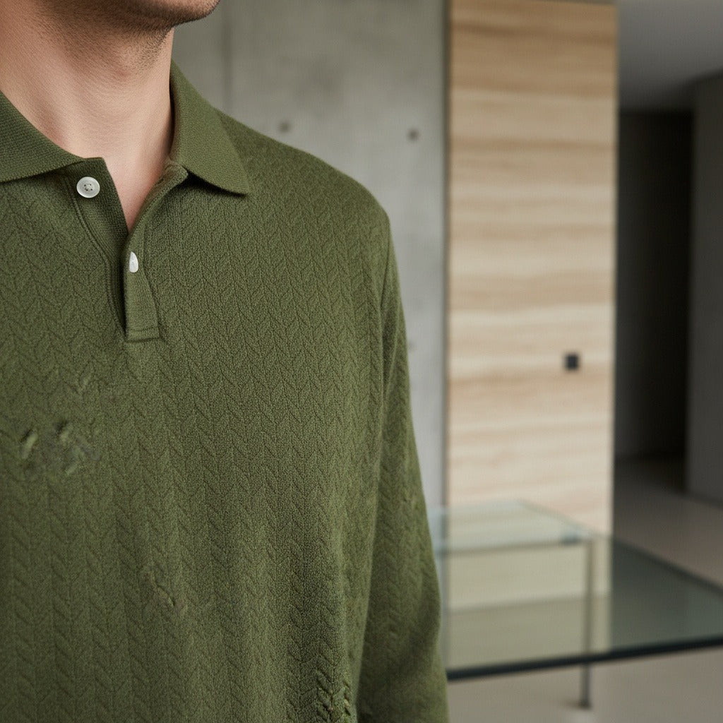Long Sleeve Textured Shirt