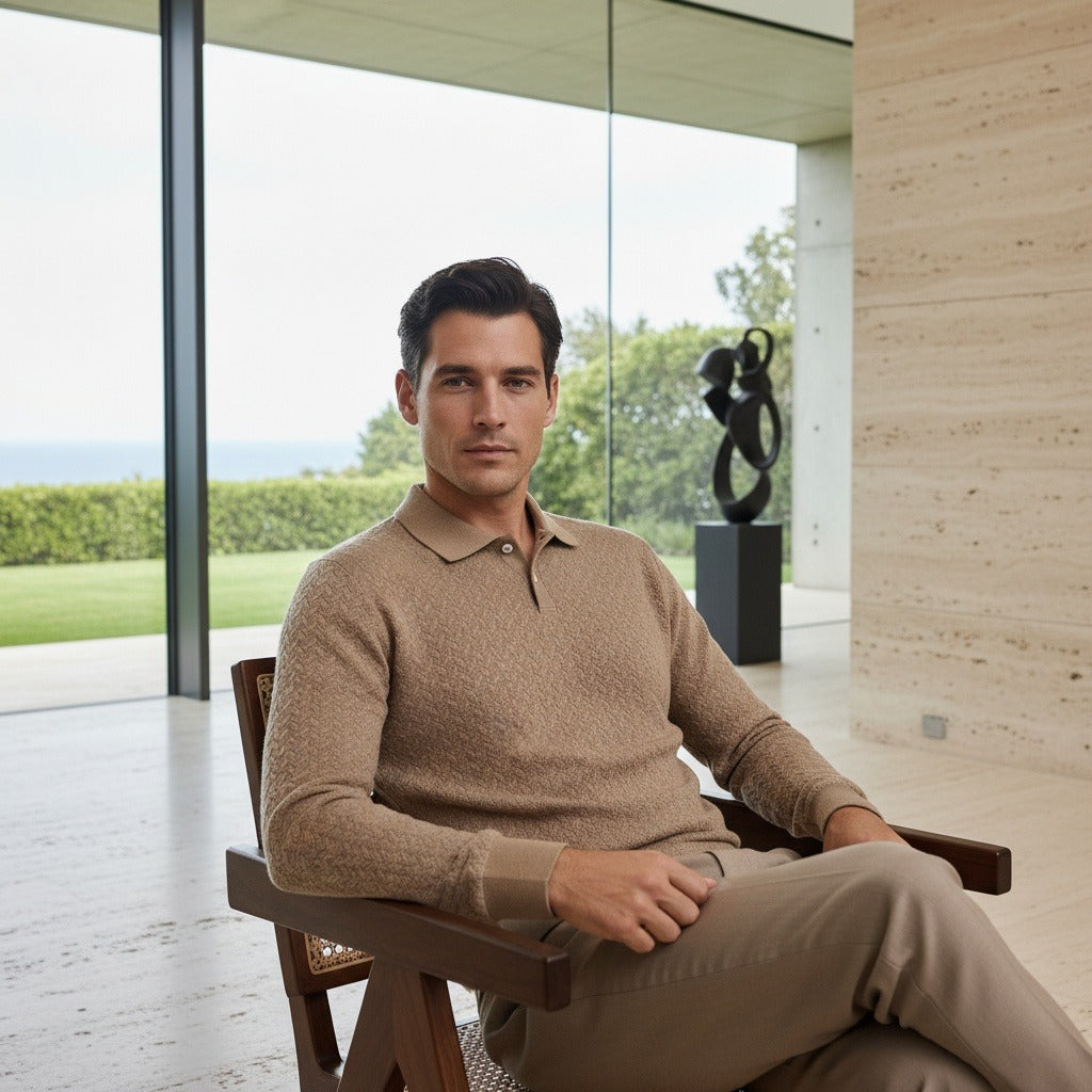 Long Sleeve Textured Shirt