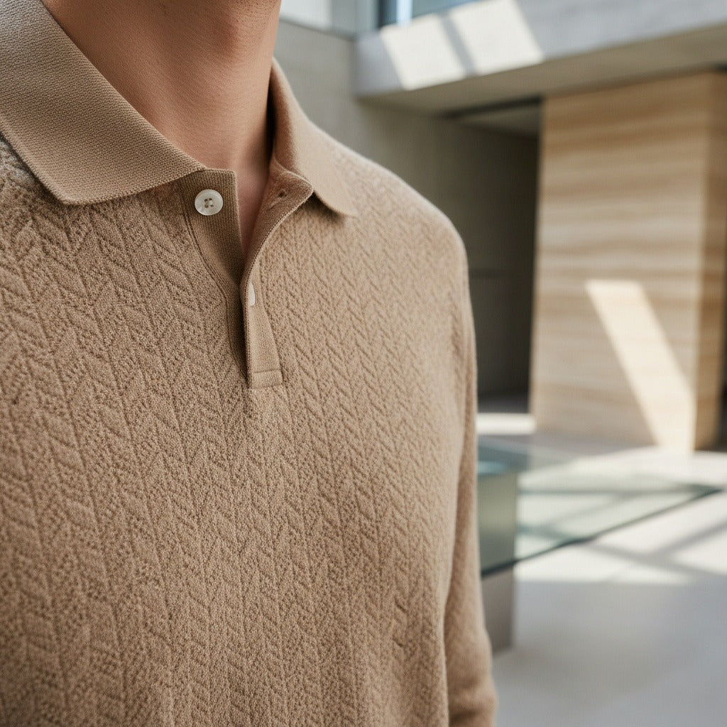 Long Sleeve Textured Shirt