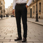 Mens Black Suit Trousers