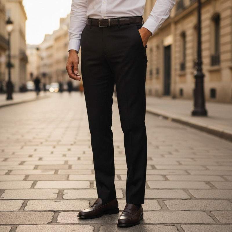 Mens Black Suit Trousers
