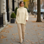 ROSAMINE Cosy Turtleneck Jumper - cream - lifestyle view 3
