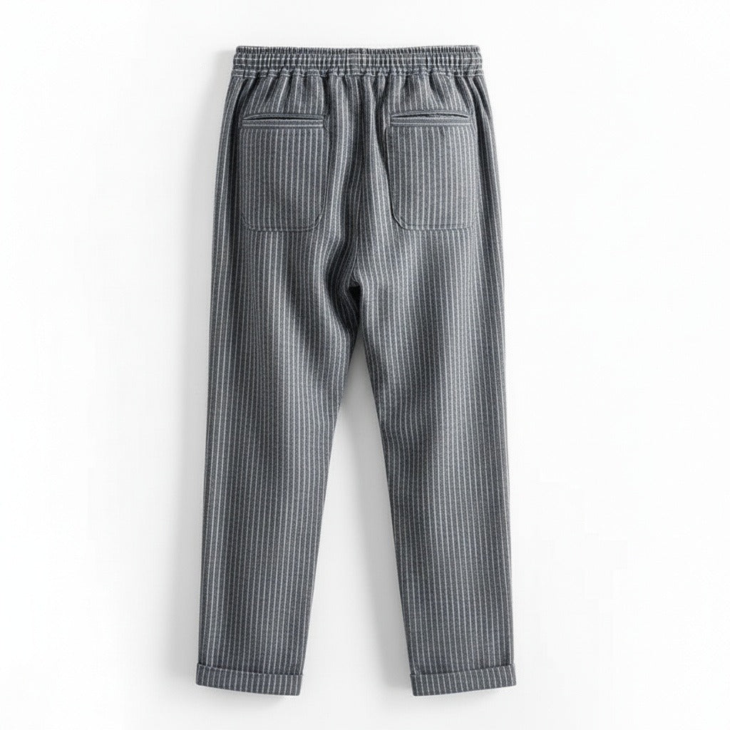 Striped Linen Trousers Men
