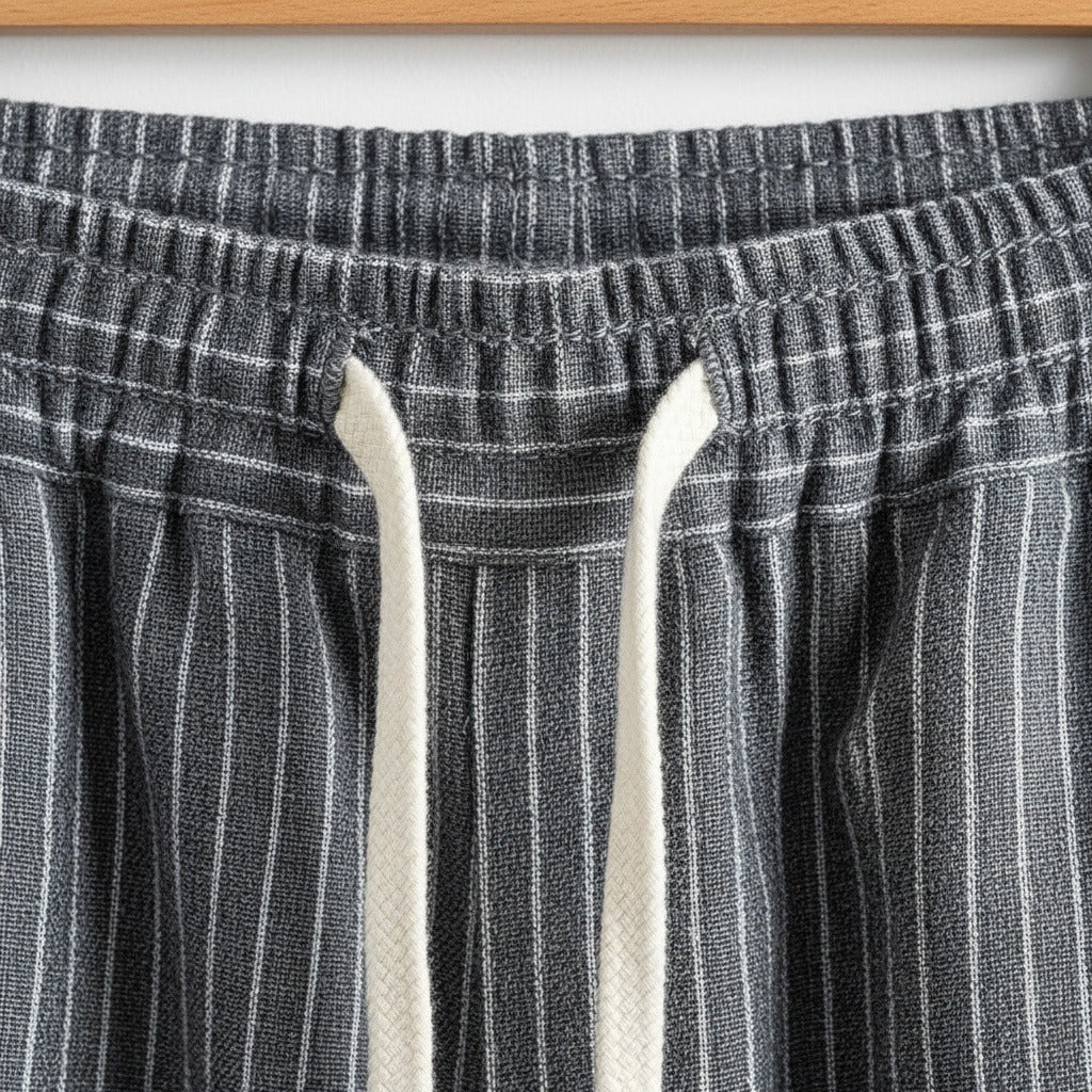 Striped Linen Trousers Men