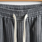 Striped Linen Trousers Men