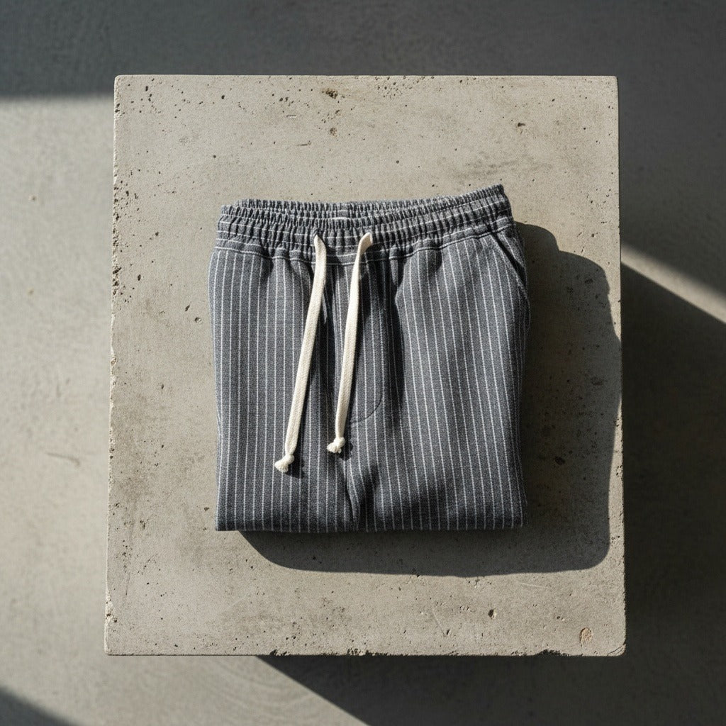 Striped Linen Trousers Men