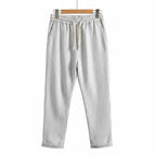 Striped Linen Trousers Men