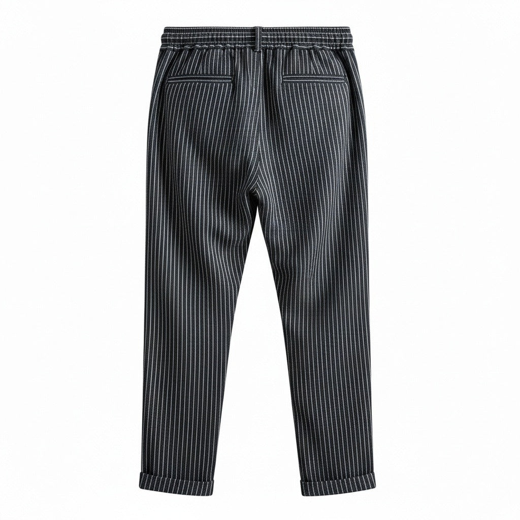 Striped Linen Trousers Men