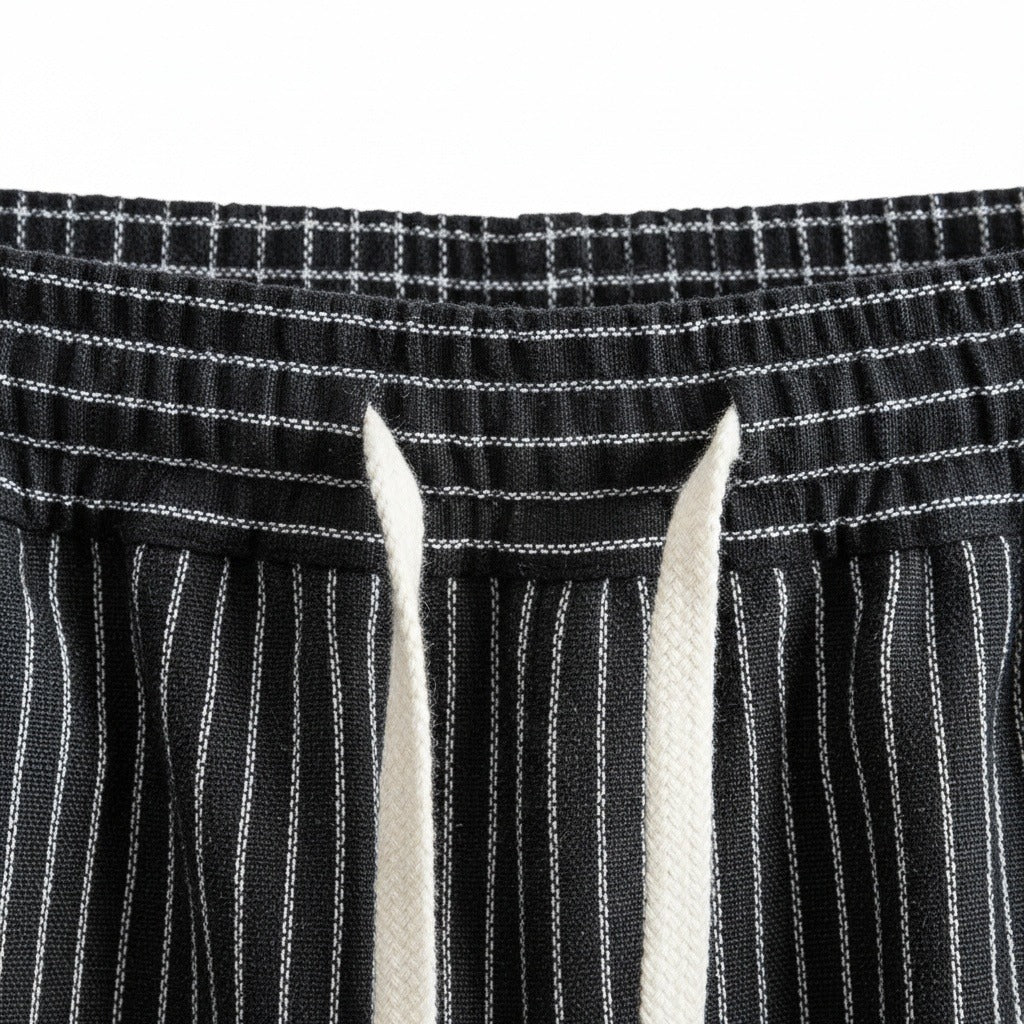 Striped Linen Trousers Men