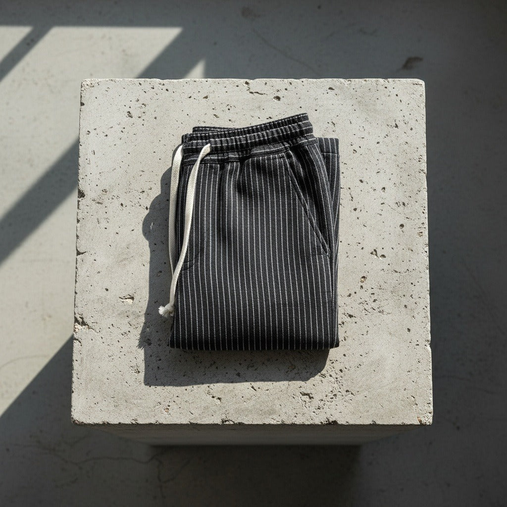 Striped Linen Trousers Men