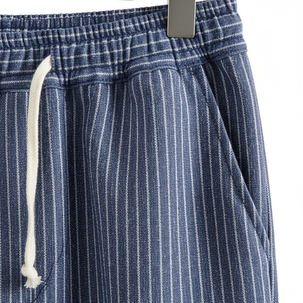 Striped Linen Trousers Men